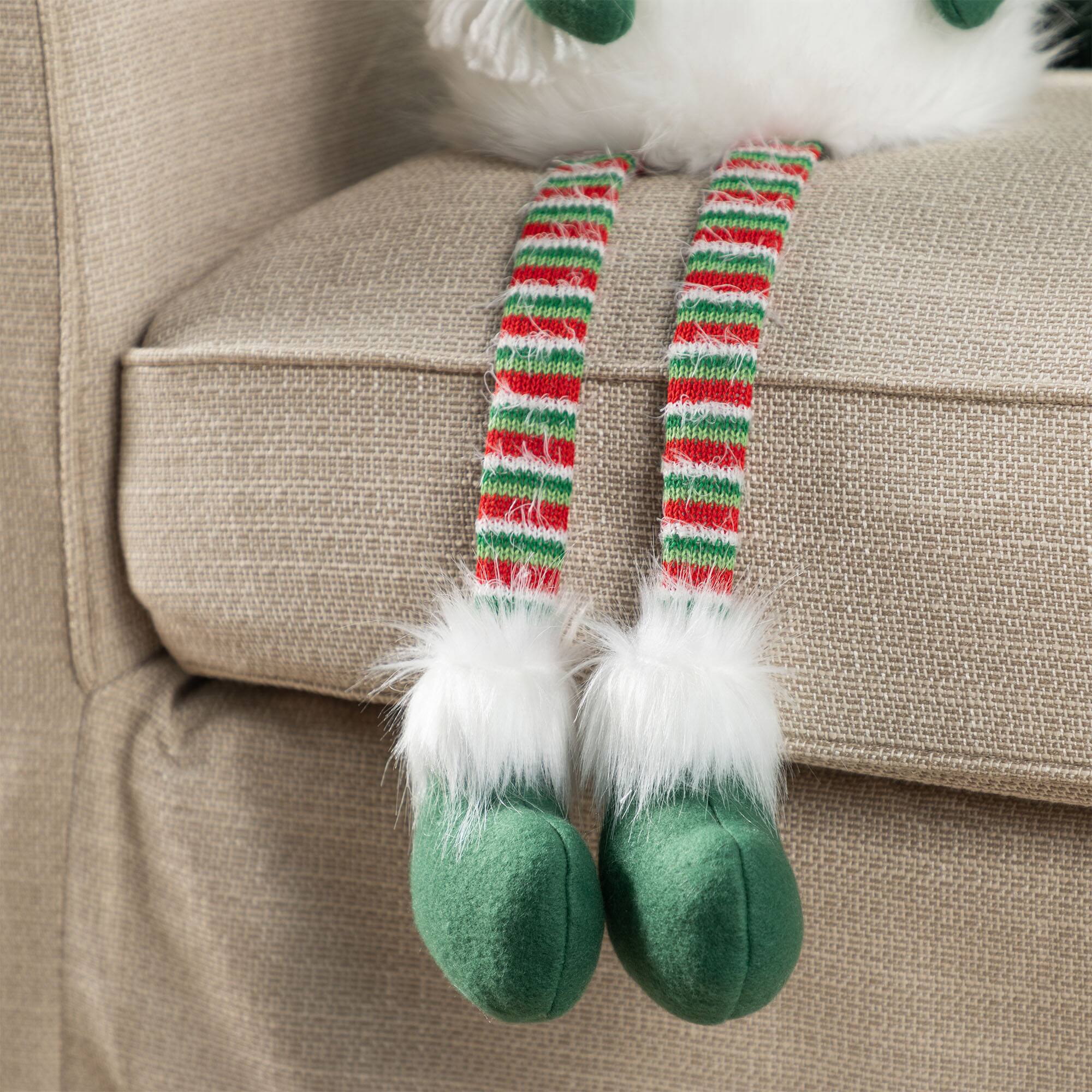 Glitzhome® 21"H Christmas Fabric Yeti Shelf Sitter